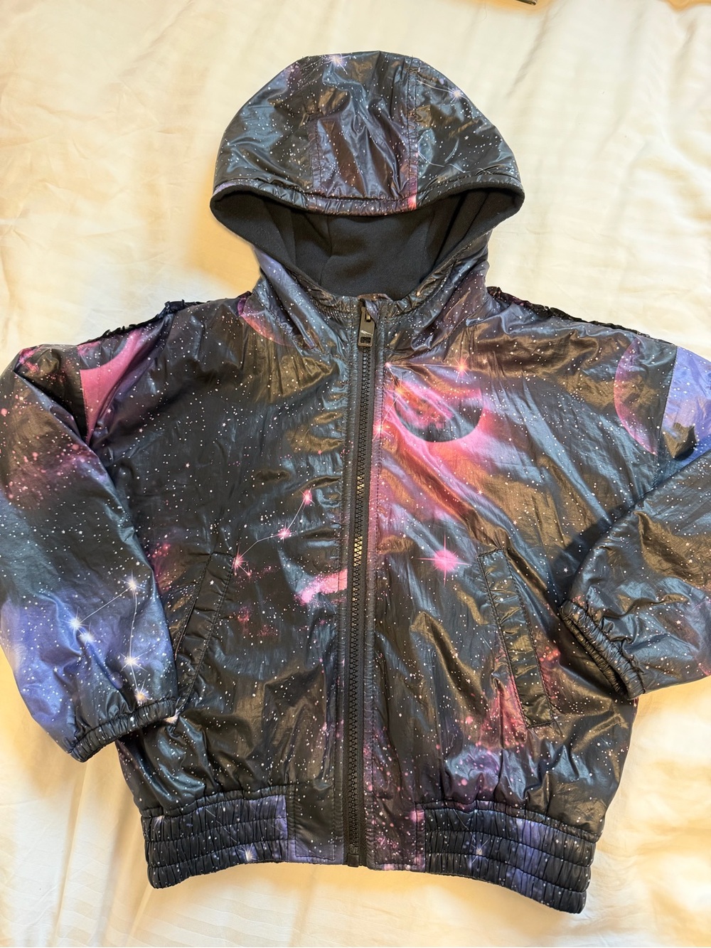 Kids Diesel Galaxy Hooded Jacket - Black / Purple / Pink
